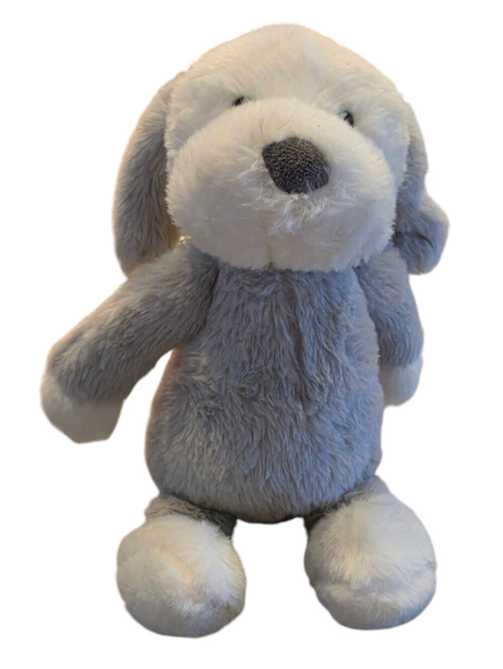 Snug Gray Dog Plush Infant Toddler Stuffed Animal Toy 12" Soft Puppy Lovey
